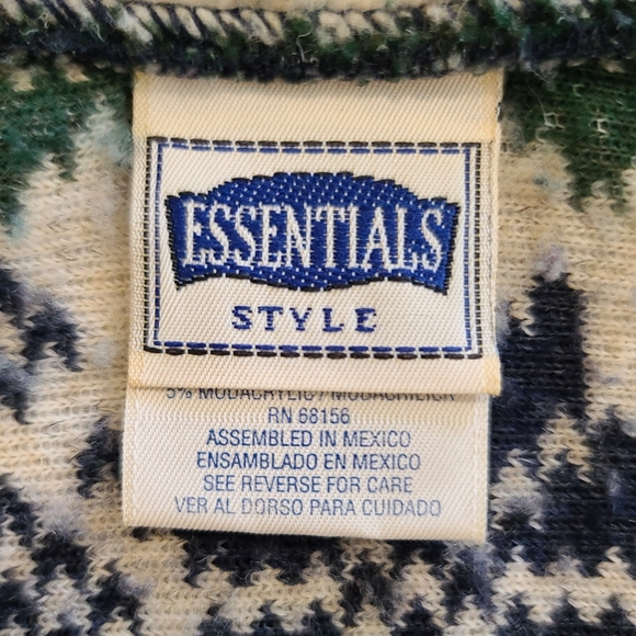 Vintage Fair Isle Pattern Shacket Men's Oversized Small Unisex Jacket Grandpa - Picture 4 of 9